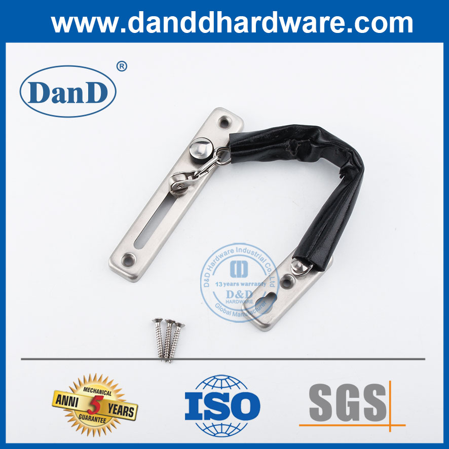 Door Chain Supplier Satin Stainless Steel Chain Door Lock for Entry Door-DDG004