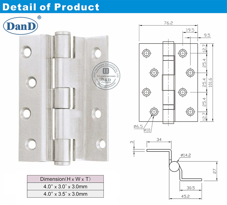 Stainless Steel Crank Door Hinge-D and D Hardware