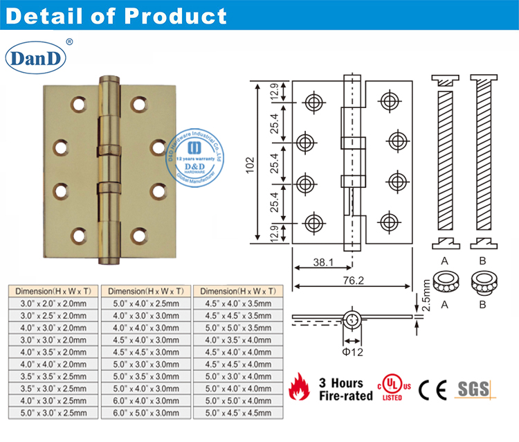 Solid Brass Hinge-D&nbsp;and&nbsp;D&nbsp;Hardware