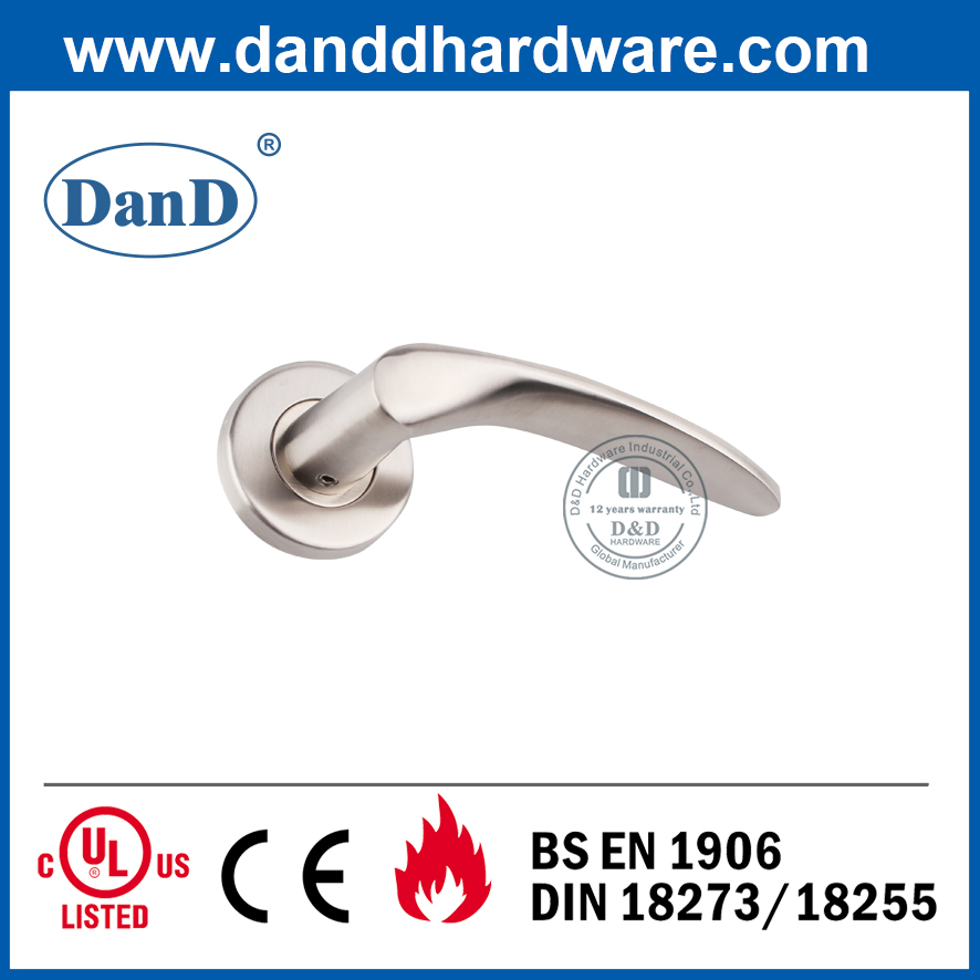Stainless Steel 304 Modern Interior Solid Lever Door Handle-DDSH001