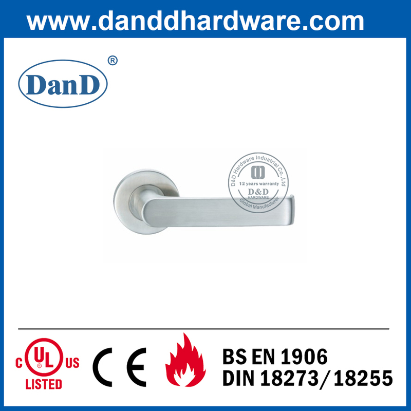 Stainless Steel 304 Modern Solid Lever Exterior Door Handle-DDSH036