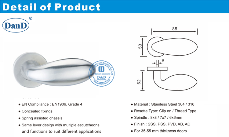 Modern Interior Door Handle-D and D Hardware