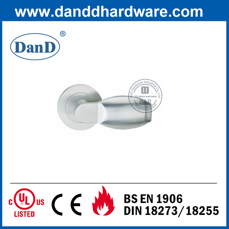 New Design Grade 304 Special Round Rose Solid Lever Handle-DDSH032