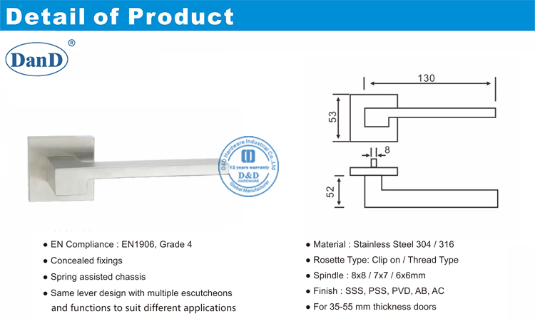 Internal Lever Door Handle-D and D Hardware