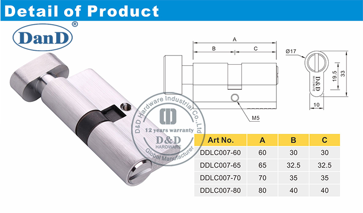 Deadbolt Cylinder-D and D Hardware