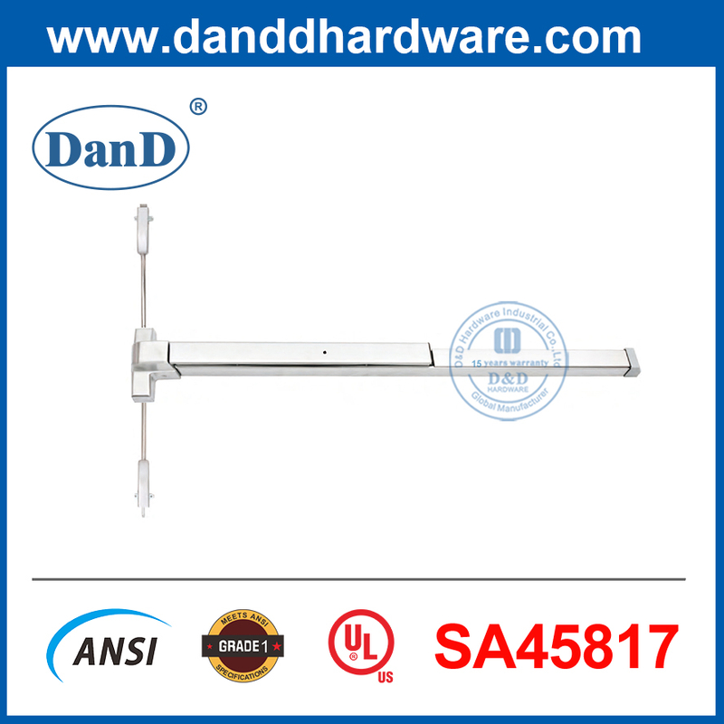 UL305 Panic Bar Dogging Stainless Steel Panic Push Bar Suppliers for Single Door-DDPD027
