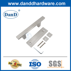 Barn Door Hardware Sliding Square Silver Stainless Steel Barn Door Pulls-DDBD103