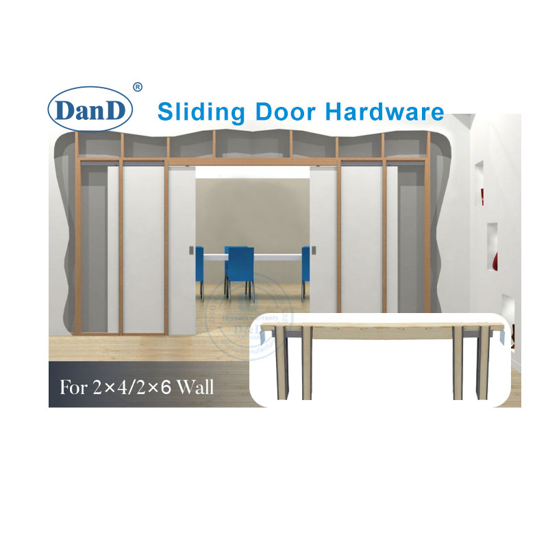 American Style Barn Door Hardware Overlapping Door Sliding Door Track Pulley Lift Pulley Slide Rail-DDBD020