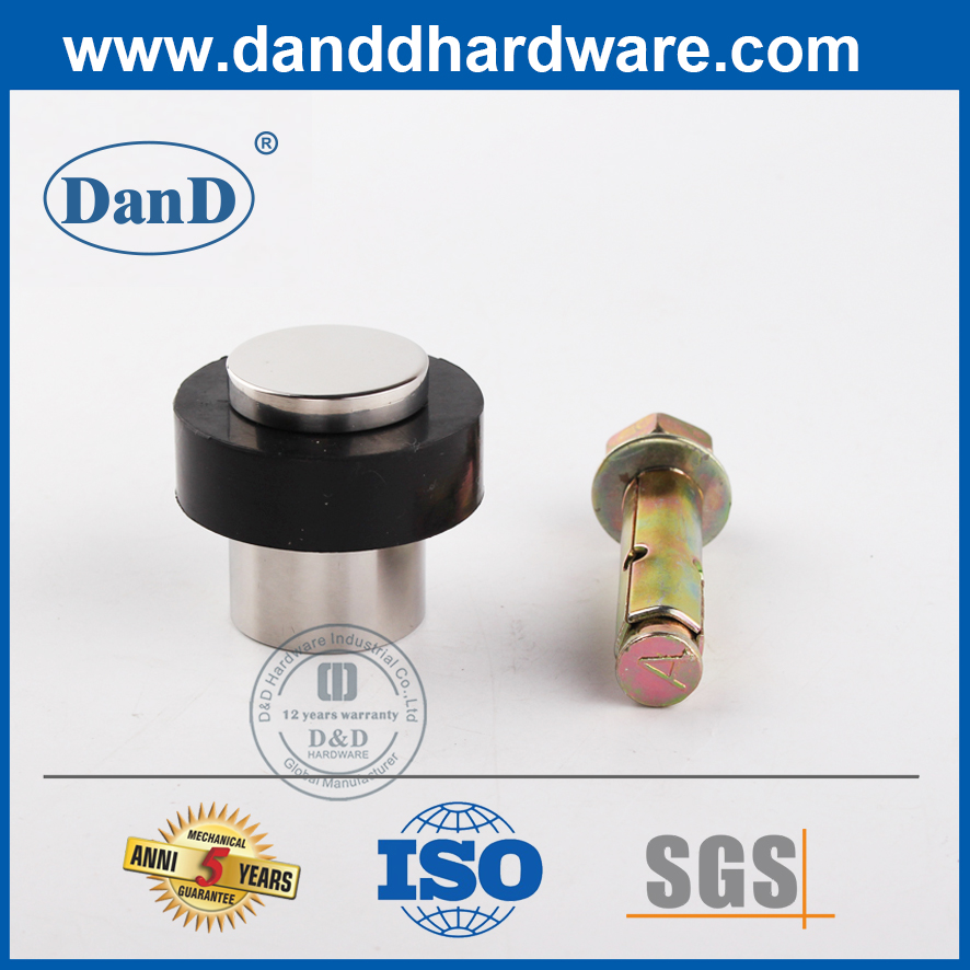 Stainless Steel Rubber Door Fitting Stopper for Wood Door-DDDS007