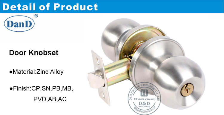 Tubular Door Knob-DDLK034-D and D Hardware