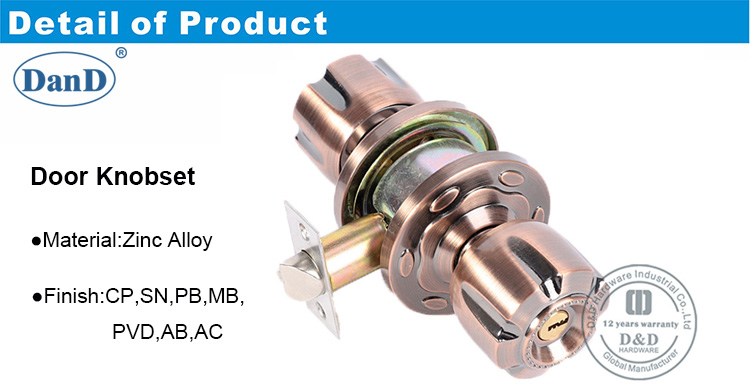 Knobset for Wooden Door-DDLK043-D and D Hardware