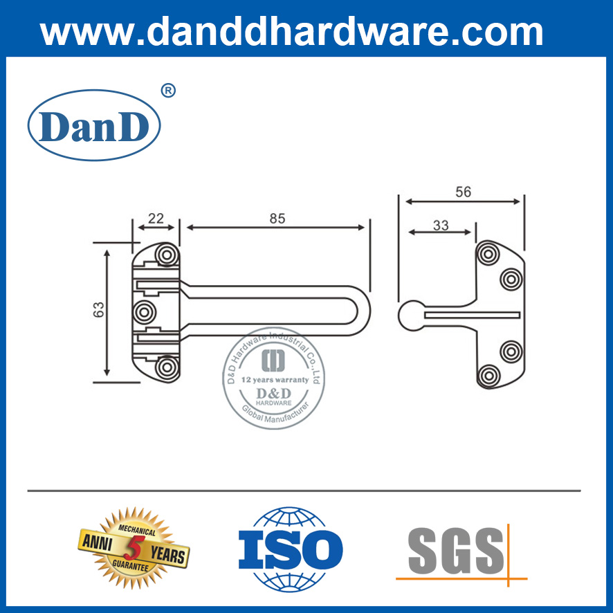 Stainless Steel Strong Security Metal Door Guard-DDDG001