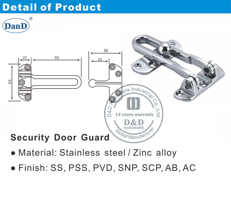 Door Guard for Hotel Door-D and D Hardware