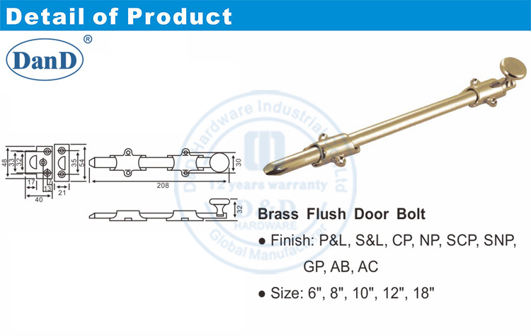 Flush Bolts For Timber Doors-D and D Hardware