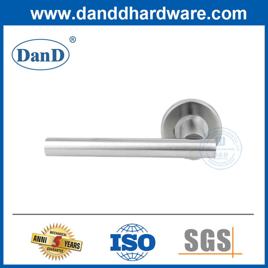 Modern Exterior Wooden Door Handles Stainless Steel Silver Door Handles-DDTH040