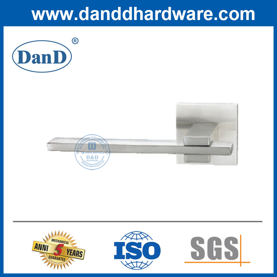 Contemporary Square Door Handles Stainless Steel Silver External Door Handles-DDTH047