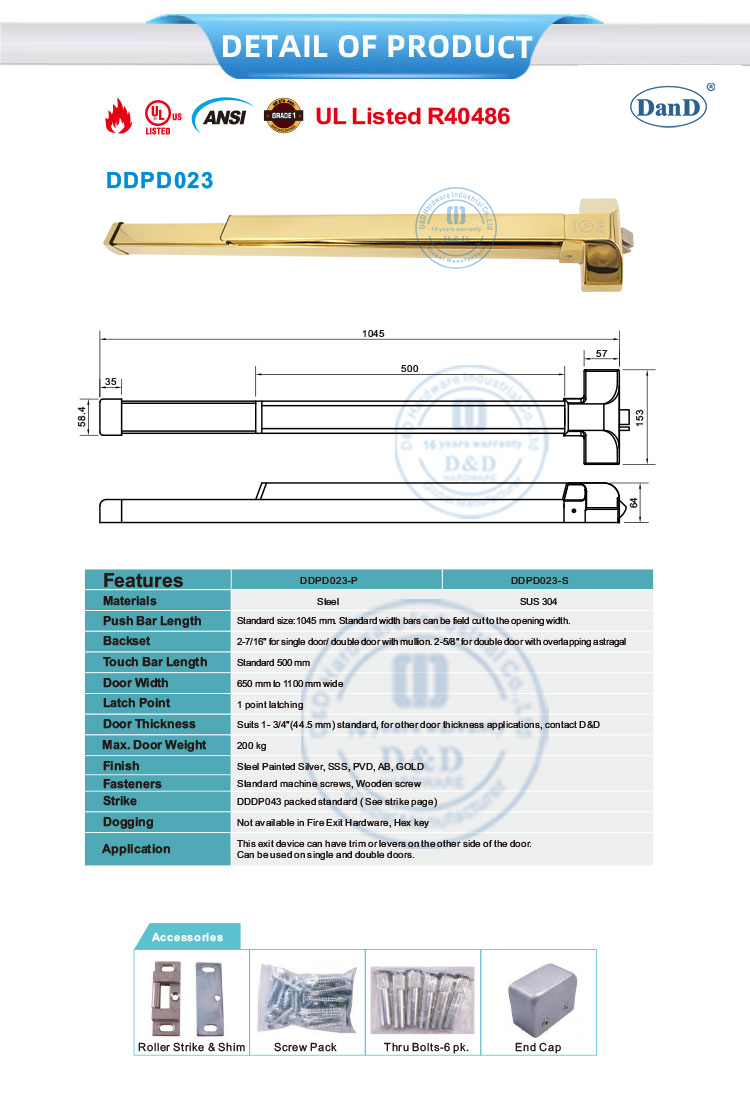 panic bar manufacturer