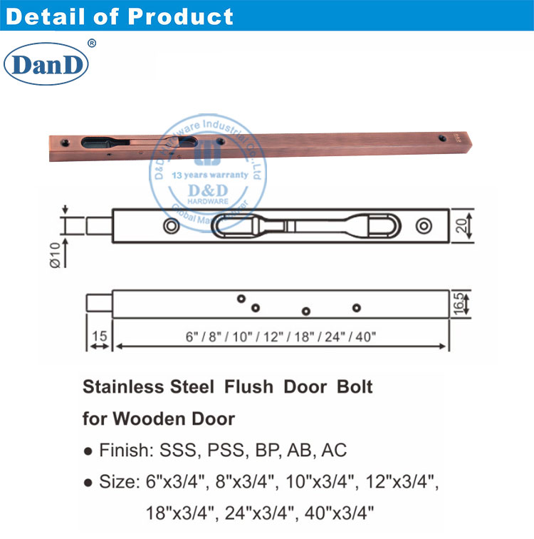flush bolt for double doors