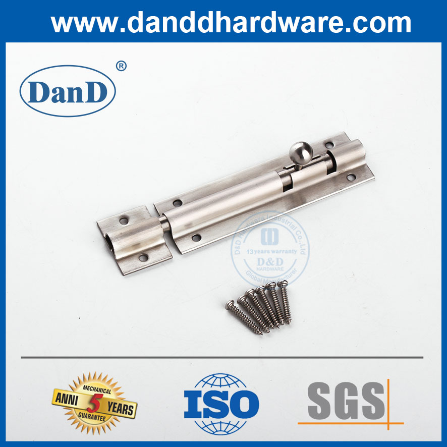 Sliding Type Surface Stainless Steel Barrel Bolt Latch Metal Bolt Lock-DDDB024
