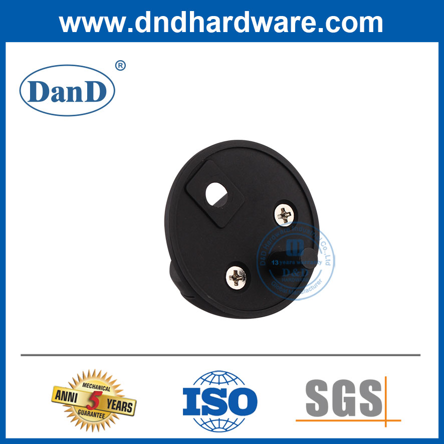 Contemporary Door Stops Zinc Alloy Black Door Stopper-DDDS004