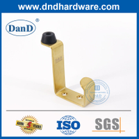 Door Stopper Security Golden Stainless Steel Satin Brass Door Stop with Hook-DDDS024