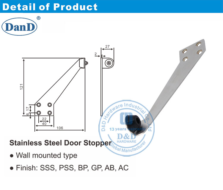 metal door frame stopper