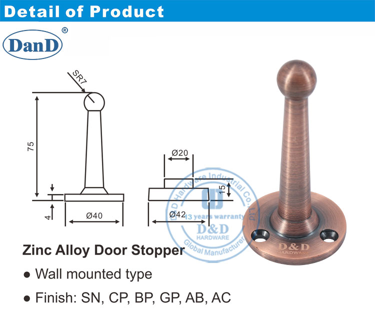 Antique Copper Door Holder