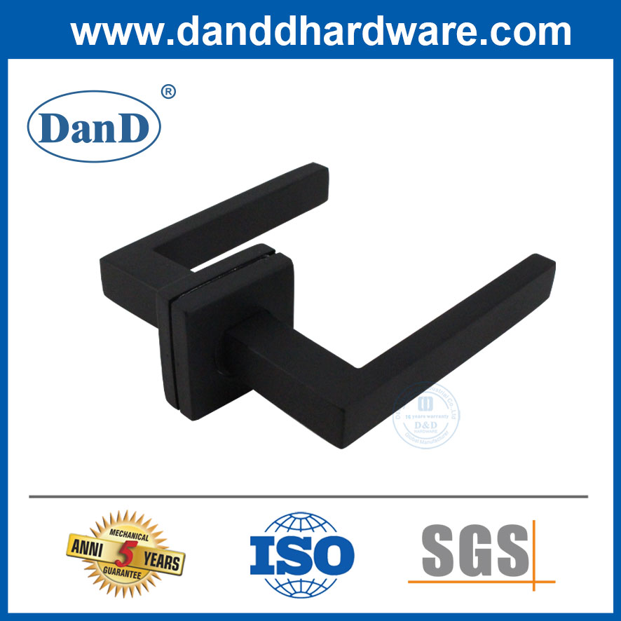 Simple Design Stainless Steel Wood Black Door Lock Lever Handle for Interior Doors-DDTH020