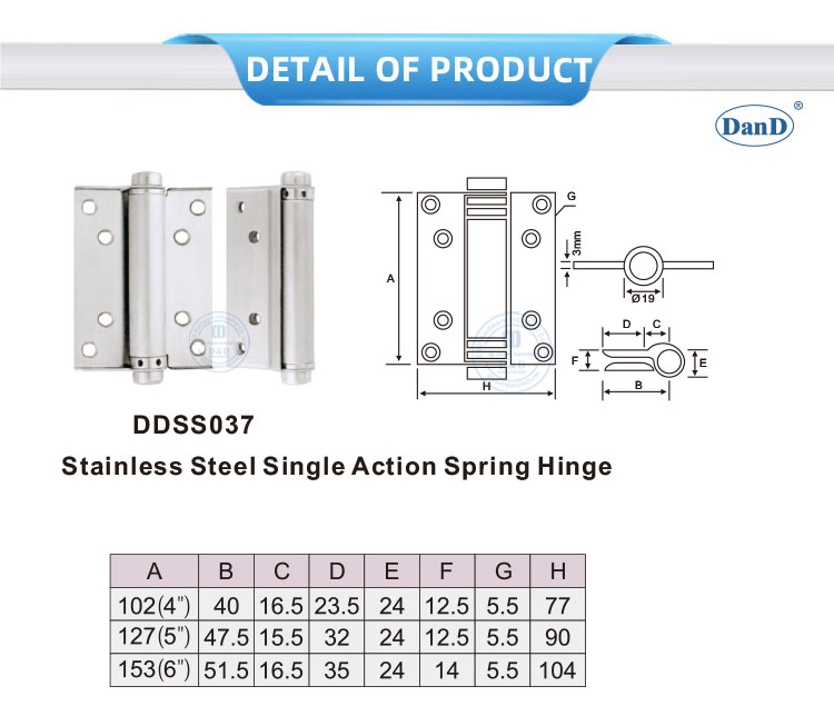 Spring Loaded Door Hinge