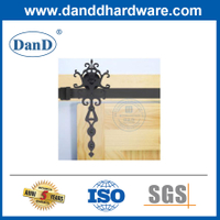 Black Vintage Barn Door Hardware Track Sliding Door Hardware Rail Braided Lift Rail Slide Track-DDBD016