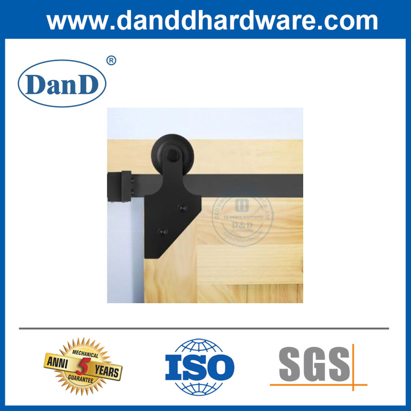 Modern Factory Direct Wooden Sliding Metal Barn Door Hardware Kit-DDBD019