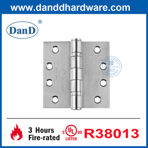 Silver Door Hinges UL Listed Ball Bearing Hinges for Doors-DDSS001-FR-4X4X3.4