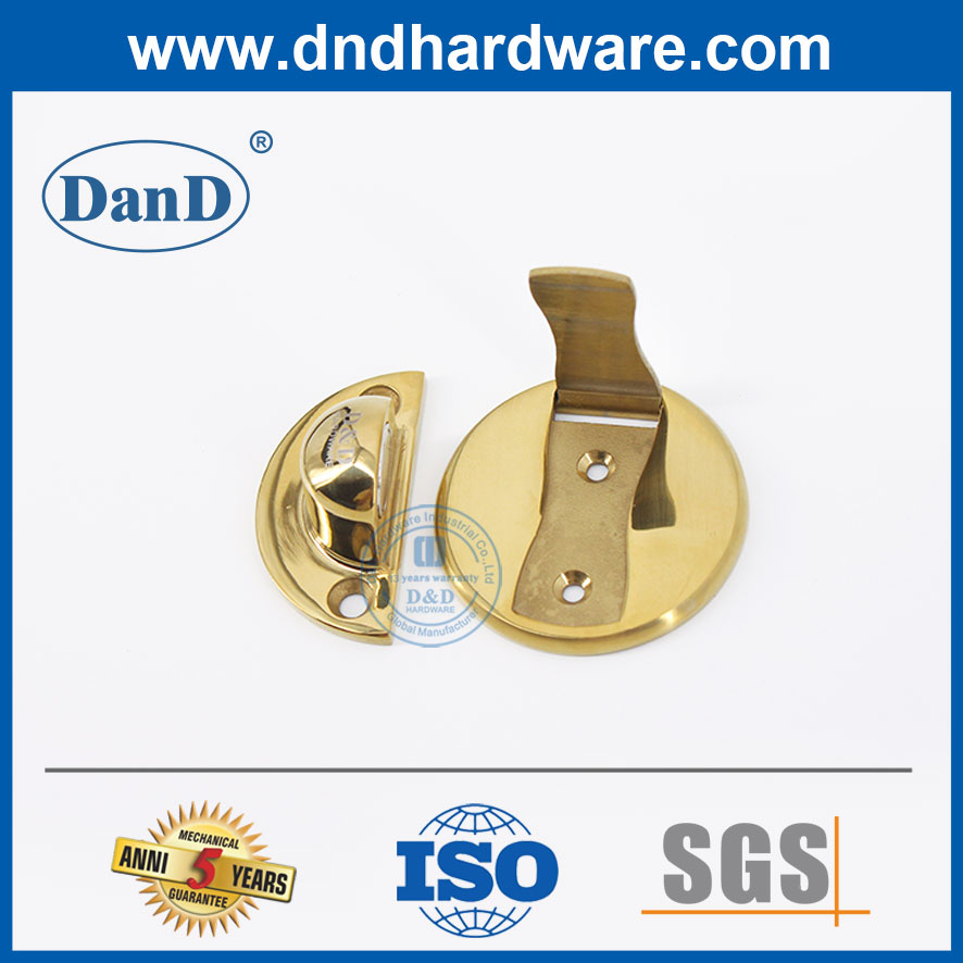 China Polished Brass Gold Stainless Steel Magnetic Invisible Door Stop for Outdoor Door-DDDS036