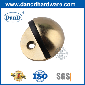 Security Stainless Steel Half Moon Satin Brass Door Stop-DDDS001