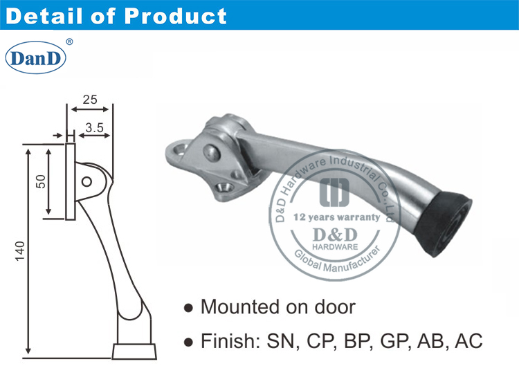 External Door Stop-D and D Hardware