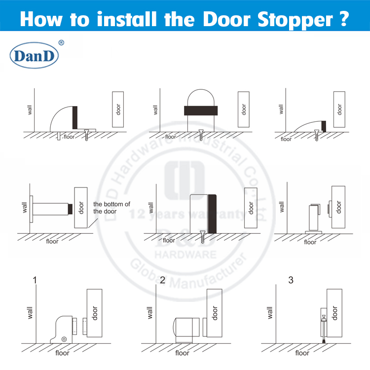 Commercial Grade Magnetic Door Stop-D and D Hardware
