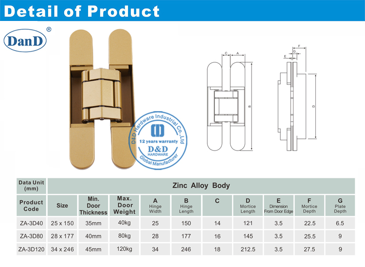 Invisible Door Hinge