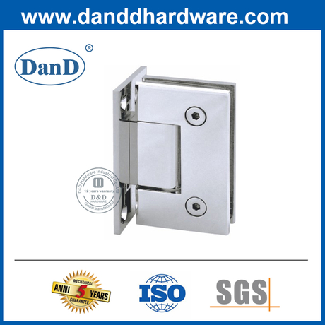 Silver 90 Degree Stainless Steel 304 Glass Shower Door Hinge-DDGH001