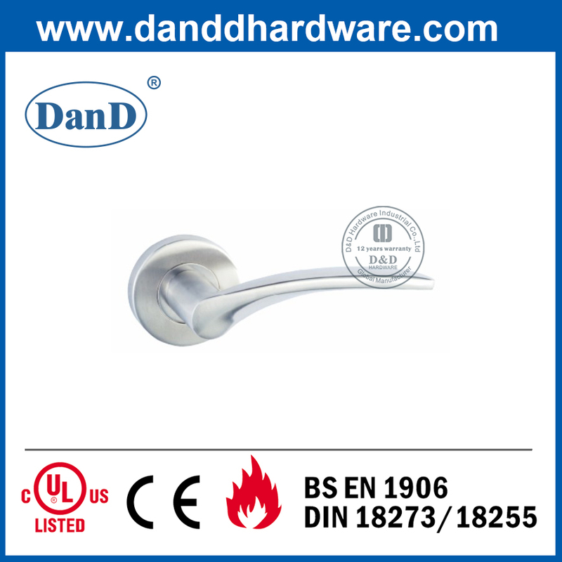 Stainless Steel 304 Modern Interior Solid Lever Door Handle-DDSH001