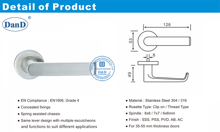 Push Lever Door Handle-D and D Hardware