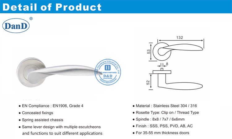 Bedroom Door Handle-D and D Hardware