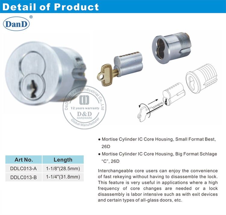 Master Key Lock Cylinder-D and D Hardware