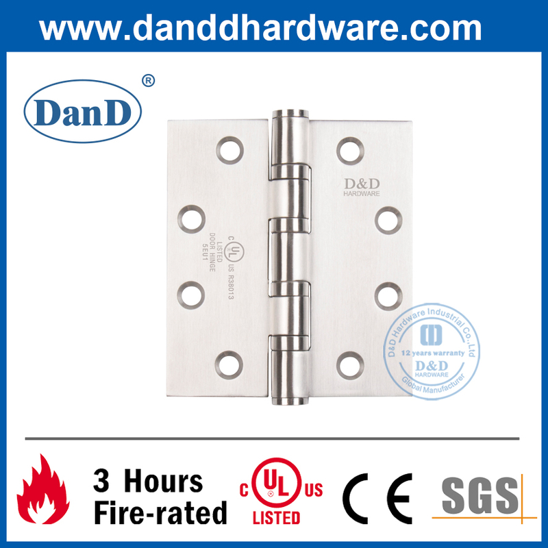 UL Listed SS201 Four Ball Bearing Fire Rated Door Hinge-DDSS003-FR