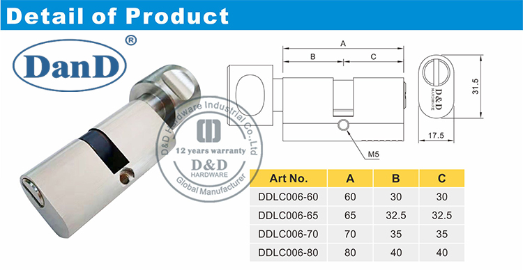 Yale Night Latch Cylinder-D and D Hardware