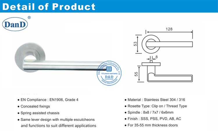 Left Handed Door Handle-D and D Hardware