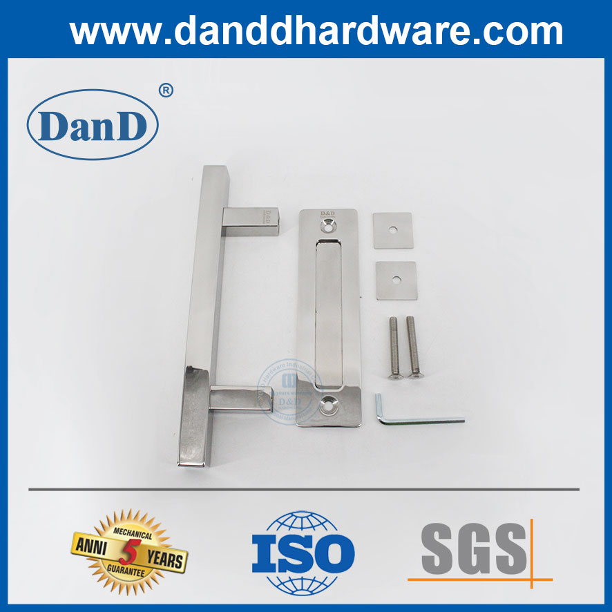 Modern Barn Door Handles Polished Stainless Steel Exterior Barn Door Pulls Hardware-DDBD104