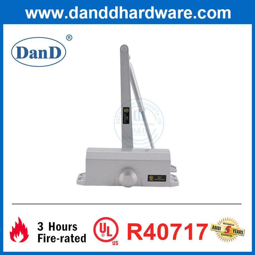 UL Certificate Adjustable Fireproof Aluminum Alloy Economical Exterior Door Closer-DDDC056