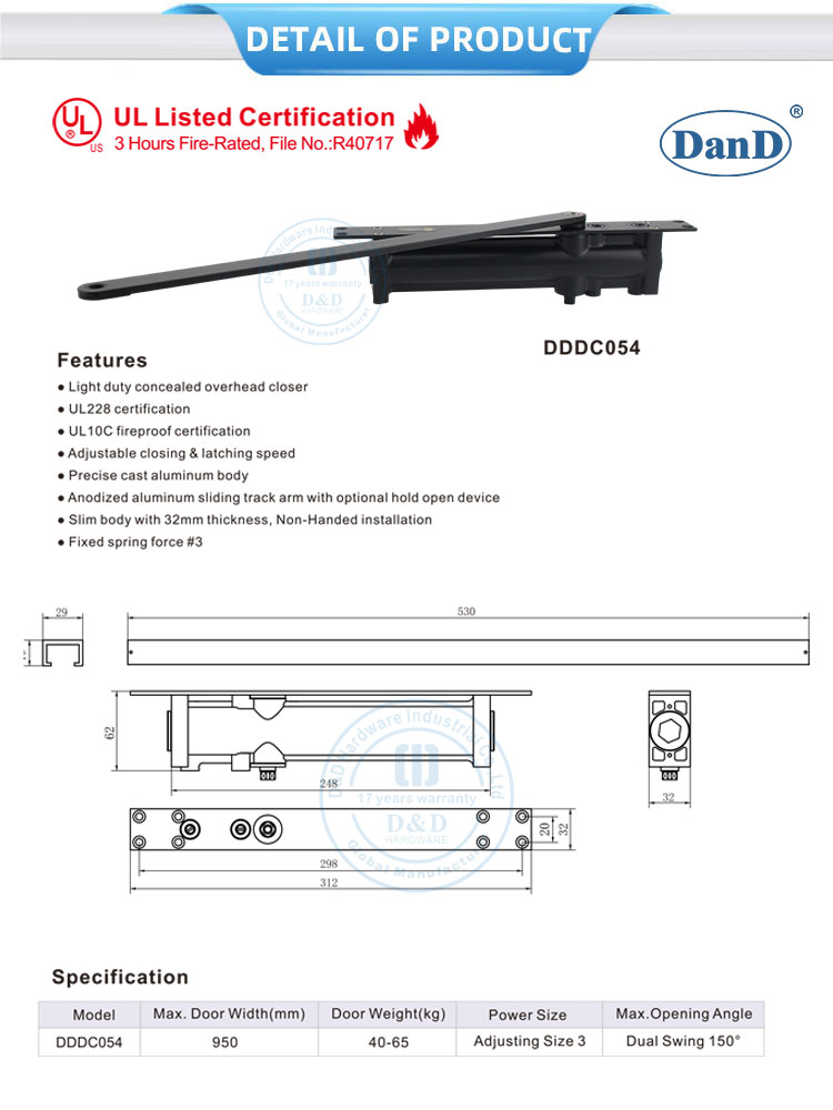 Concealed Door Closer