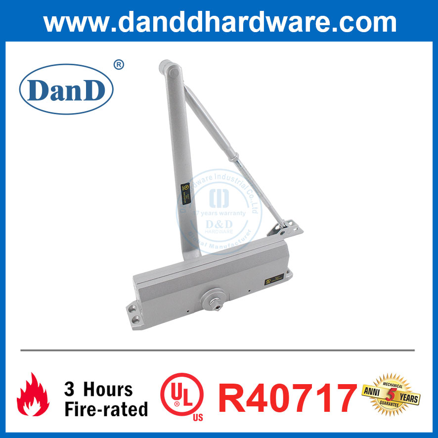 Automatic Aluminium Adjustable Back Check Hotel Office Room UL Fire Rated Door Closer-DDDC058