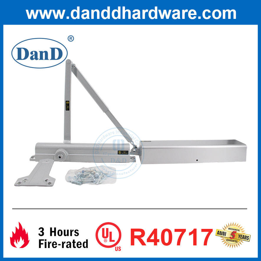 UL Hydraulic Aluminum Automatic Fireproof Swing Overhead Commercial Power Door Closer-DDDC059DA